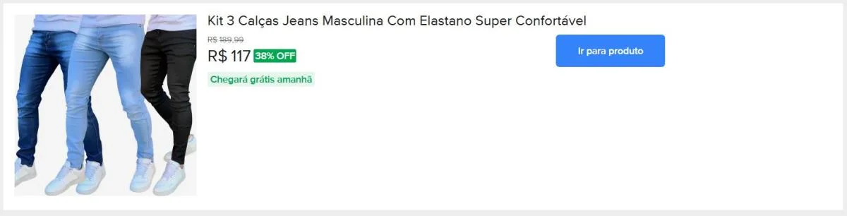 Kit 3 Calças Jeans Masculina Com Elastano Super Confortável