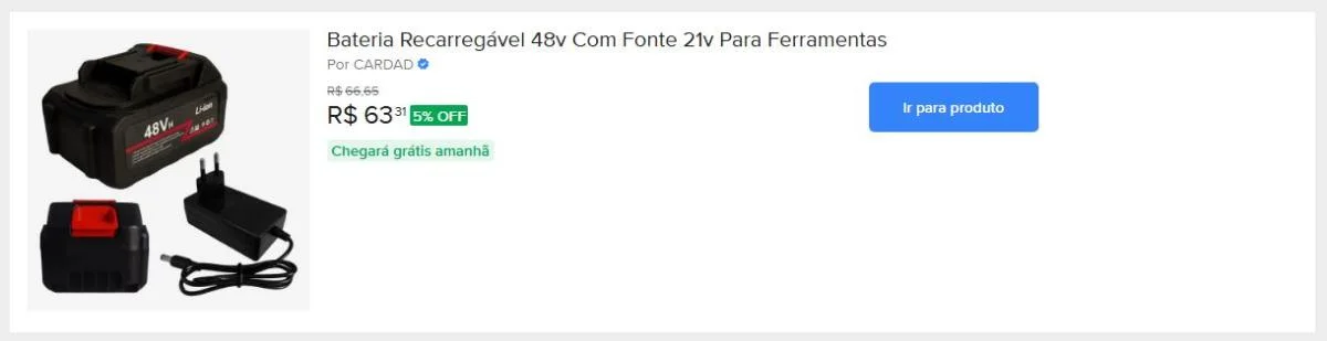 Bateria Recarregável 48v Com Fonte 21v Para Ferramentas